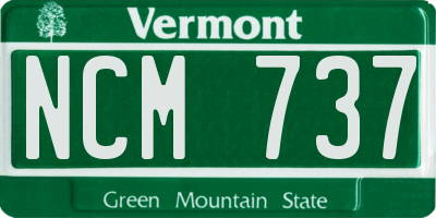VT license plate NCM737