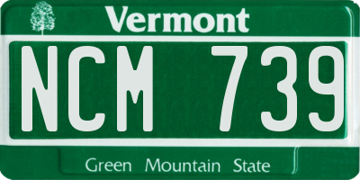 VT license plate NCM739