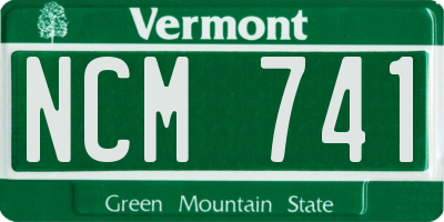 VT license plate NCM741