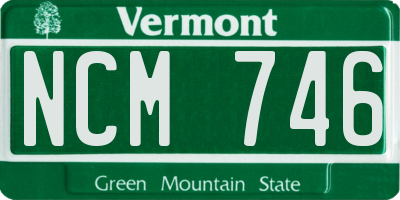 VT license plate NCM746
