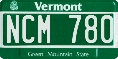 VT license plate NCM780