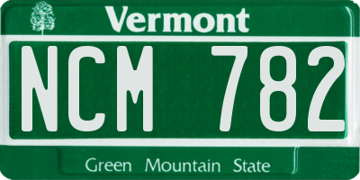 VT license plate NCM782