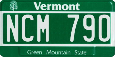 VT license plate NCM790