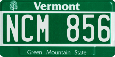 VT license plate NCM856