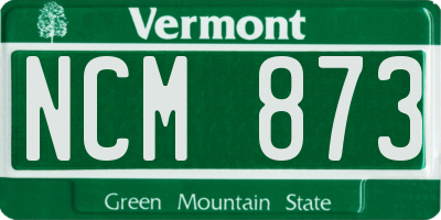 VT license plate NCM873