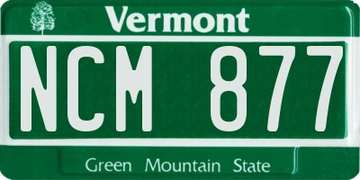 VT license plate NCM877
