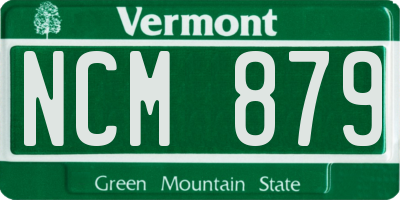 VT license plate NCM879