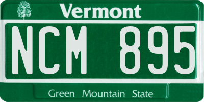 VT license plate NCM895