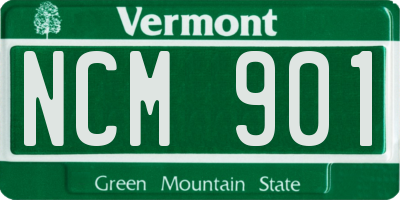 VT license plate NCM901