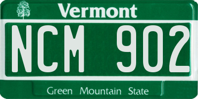 VT license plate NCM902