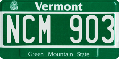 VT license plate NCM903