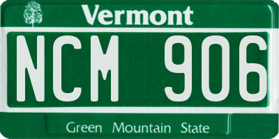 VT license plate NCM906