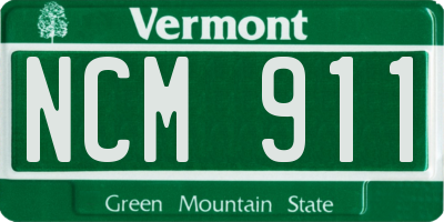 VT license plate NCM911