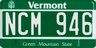 VT license plate NCM946