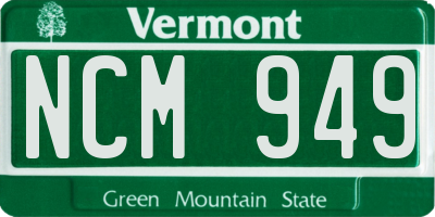 VT license plate NCM949