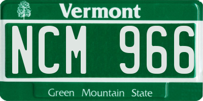 VT license plate NCM966