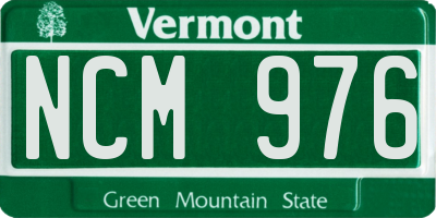 VT license plate NCM976