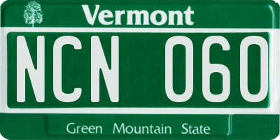 VT license plate NCN060