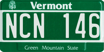 VT license plate NCN146