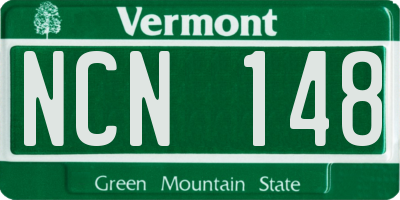 VT license plate NCN148