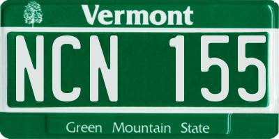 VT license plate NCN155