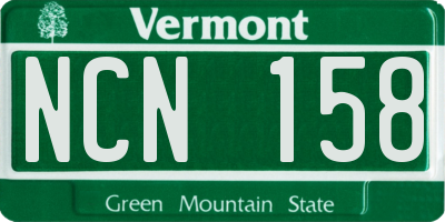 VT license plate NCN158