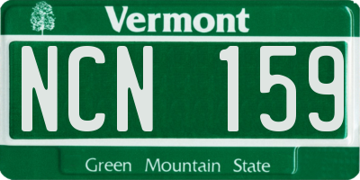 VT license plate NCN159