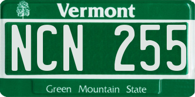 VT license plate NCN255