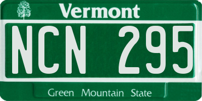 VT license plate NCN295