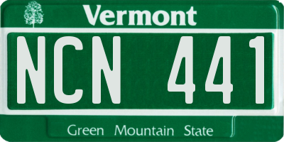 VT license plate NCN441