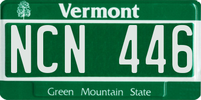 VT license plate NCN446