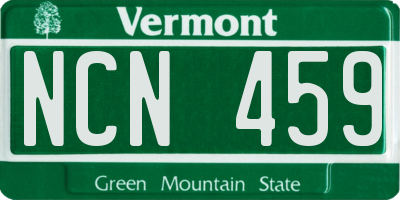 VT license plate NCN459