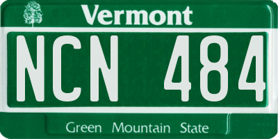 VT license plate NCN484