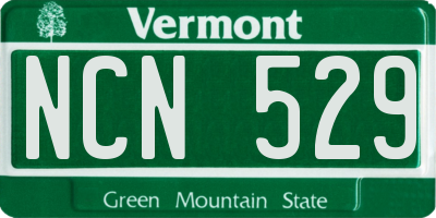VT license plate NCN529