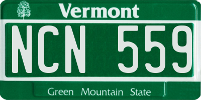 VT license plate NCN559