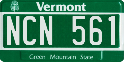 VT license plate NCN561