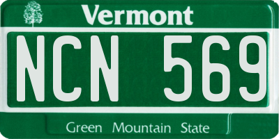VT license plate NCN569