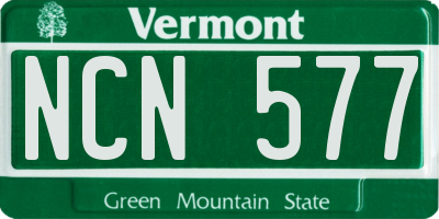 VT license plate NCN577