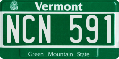VT license plate NCN591