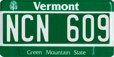 VT license plate NCN609