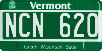 VT license plate NCN620