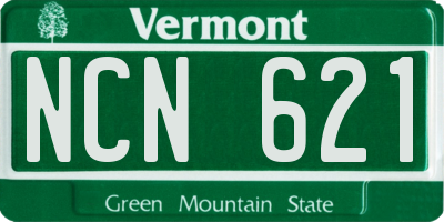 VT license plate NCN621