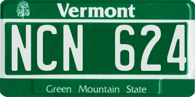 VT license plate NCN624