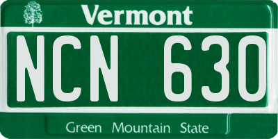 VT license plate NCN630