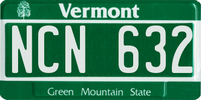VT license plate NCN632