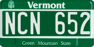 VT license plate NCN652