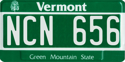 VT license plate NCN656