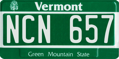 VT license plate NCN657
