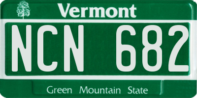 VT license plate NCN682
