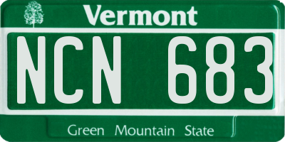 VT license plate NCN683